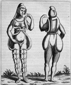 En karakter innen kvinne og mann - i "" Mensae Isiaca"" (tale av gudenes store mor, seglene hennes, juvelene hennes og amuletter og noen av hennes figurer) av Unknown artist