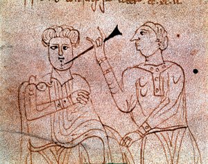 En tannkirurg opererer en miniatyrpasient fra manuskriptet "" De surgia""" Venezia Biblioteca Marciana fra 1200-tallet av Unknown artist
