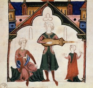 En gruppe poeter og musikere (miniatyr av Unknown artist