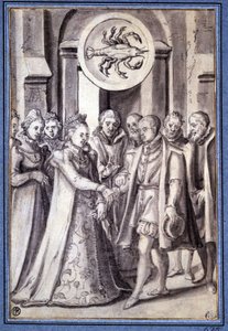 Et ekteskap på 1600-tallet, under kreftens tegn av Unknown artist