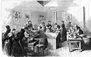 Et likhus i USA i 1890. av Unknown artist