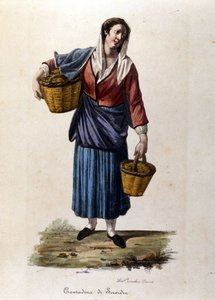 En bonde fra byen Scordia på Sicilia Gravering på 1800-tallet av Unknown artist