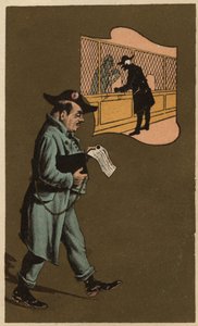 En skatteinspektør, anonym kromolitografi, sent på 1800-tallet. av Unknown artist