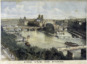 En utsikt over Paris - i "The Petity Journal" av Unknown artist