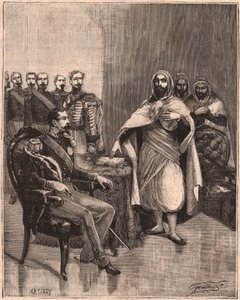 Abd El Kader og Napoleon III av Unknown