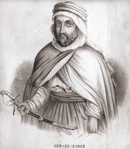 Abd al-Qadir (Abd al-Qadir) (1807-1883), arabisk Umair av dosen. av Unknown artist