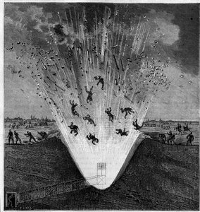 Utilsiktet eksplosjon av en krigsmine, Arras (Pas de Calais, 62), 6. oktober av Unknown artist