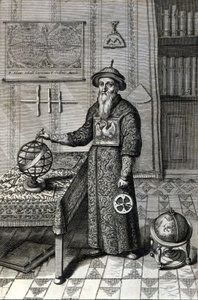 Adam Schall, astronom (1592-1666) i mandarin-drakt i Pekin-observatoriet, i "Kina" av Athanase Kircher (eller Athanasius Kircheri) av Unknown artist