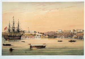 Admiraut: "" Admirals båt"" Litografi av Paris fra 1800-tallet, dekorativ kunst av Unknown artist