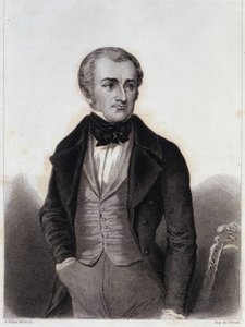 Adolphe Thiers (1797-1877) - gravering i "Historien om det politiske og private livet til Louis Philippe" av Unknown artist