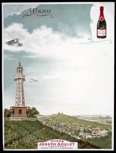 Reklame for merket "" Joseph Goulet - Verzenay - Grand cu de la Champagne". av Unknown artist