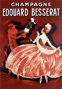 Reklameplakat for Champagne Edouard Besserat, sent på 1800-tallet av Unknown Artist
