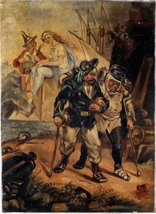 Etter krigen (olje på lerret, ca. 1859) av Unknown artist