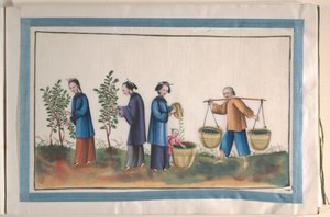 Album som inneholder tolv malerier av mennesker som lager silke av Unknown Artist