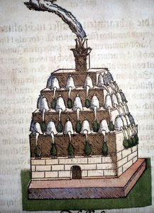 Alchemy: the Athanor Four fra en bok av Pietro Andrea Mattioli (Matthiole) (1500-1577). Frankfurt av Unknown artist