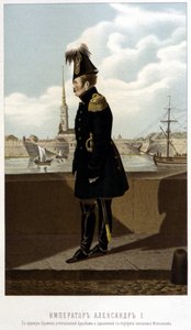 Alexander 1st i St. Petersburg - i "The Emperor Alexander 1st" av Schilder av Unknown artist