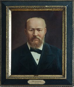 Alexandre Ostrovski - Portrett av dramatikeren Alexander N. Ostrovsky (1823-1886), Anonym. Olje på lerret, andre halvdel av 1800-tallet, State Museum of A. Ostrovsky, Shchelykovo av Unknown artist