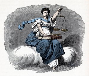 Allegory of Justice - 1882 - Tresnitt - av Unknown artist