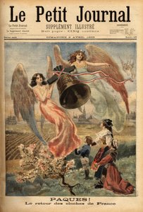 Allegori for å feire tilbakekomsten av påskeklokkene, med representasjon av barna fra Alsace og Lorraine (Alsace-Lorraine) i tradisjonelle kostymer, mens disse regionene er omstridt mellom det tyske imperiet som administrerer dem og Frankrike, som av Unknown artist