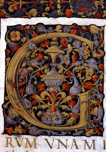 Alfabet: miniatyr bokstav G av Unknown artist