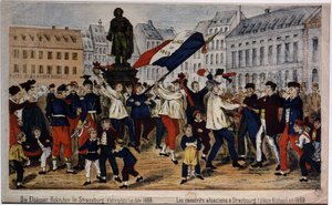 Alsace vernepliktige, Place Kleber i Strasbourg av Unknown artist