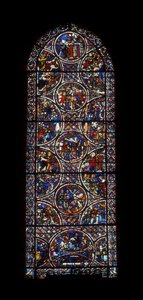 Ambulerende vindu (farget glass av Unknown artist