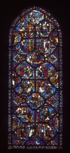 Ambulerende vindu (farget glass av Unknown artist