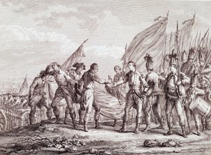 Amerikansk revolusjonskrig: overgivelse av general Burgoyne i Saratoga av Unknown artist