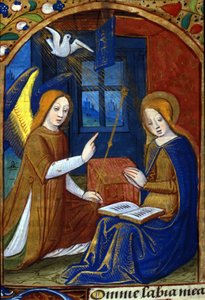 Kunngjøring. 1400-talls manuskript. Biblioteca Nazionale Braidense, Milano. av Unknown artist