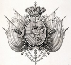 Arms of Tuscany, tidlig på 1800-tallet. Leopold av Toscana. av Unknown artist