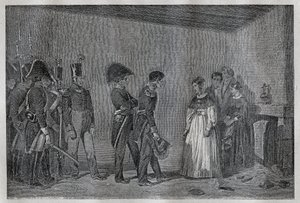 Arrestasjon av hertuginne av Berry (1798-1870 Marie-Caroline de Bourbon-Sicilia) i Nantes 7. november av Unknown artist