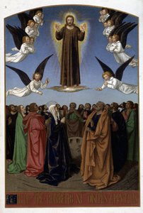 Kristi himmelfart (engler, Josef, jomfruen), n.d. fra dokument fra 1500-tallet. av Unknown artist