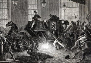 Attack of Felice Orsini against Napoleon III on 01/01/1858 - in “” L