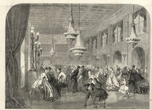 Baden Baden (Baden-Baden), Tyskland - Inne i samtalerommet - 1867 av Unknown artist