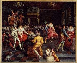 Ball på banen til Valois Anonym maleri. Det 16. århundre. Søn 1,63x1,94 m Rennes, musee des Beaux Arts av Unknown artist