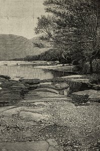 Gudda-elvens bredder, Afrika, gravering fra et fotografi av V. Bottego fra L#39;Illustrazione Italiana, år XXI, nr. 7, 18. februar av Unknown Artist