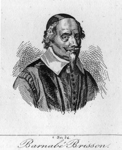 Barnabé Brisson, fransk sorenskriver 1530-1591 av Unknown artist