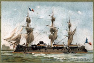 Slagskipsadmiral "" The Colbert "". 1800-talls kromolitografi. av Unknown artist