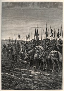 Før slaget ved Agincourt - 100 års krig: Slaget ved Azincourt (Pas-de-Calais) 25. oktober av Unknown artist