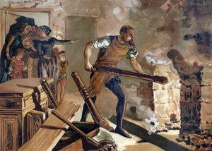 Bernard Palissy (1510-1589), keramiker, fransk som jobber med sammensmeltingen av emaljene hans. av Unknown artist