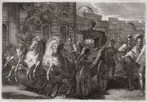 Bible of Royaumont, Old Testament: Jezabel eats dogs. Jehu has Jezabel thrown out of a window, and she
