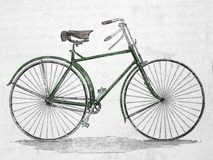 Sykkelmodell med ramme. av Unknown artist