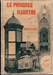 Binding av ""Le Progres illustré"" litterært supplement til Lyons fremgang i 1895 (Morris Column) av Unknown artist