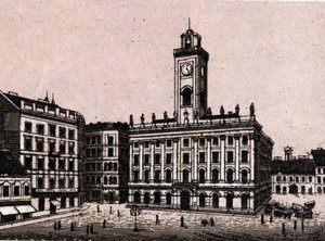 Budapest, Ungarn: Det gamle rådhuset. i "" Verden illustrerer 168 visninger"" Udatert (slutten av 1800-tallet) av Unknown artist