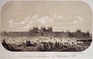 Bygningen minnes hundreårsdagen for grunnleggelsen av USA (1776-1876) på den internasjonale utstillingen i Philadelphia av Unknown artist