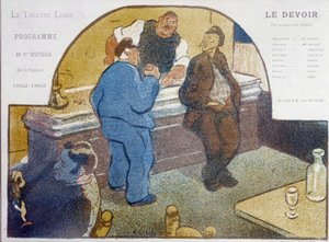 Café de Paris: sink - tegning, slutten av 1800-tallet, Carnavalet. av Unknown artist