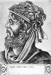 Caius Valerius Catullus dit Catulle (87 - 54 f.Kr.) Imaginært portrett, gravering fra 1600-tallet. av Unknown artist