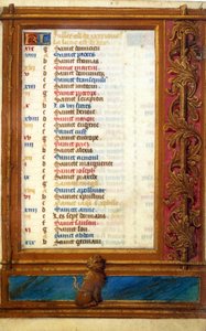 Kalender for juli måned med løvens tegn - middelalderens miniatyr: Be om tillatelse fra kommunalbiblioteket i Toulouse (tlf: 05 62 27 66 66) av Unknown artist