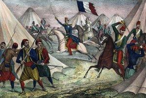 Fangst av Smalla av Abd-el-Kader i Algerie 16. mai 1843 av hertugen av Aumale. I "" Storia d