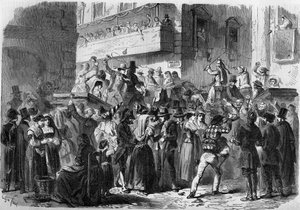 Carnival of Roma basert på en tegning av Gierdziejewskiego i 1858. av Unknown artist